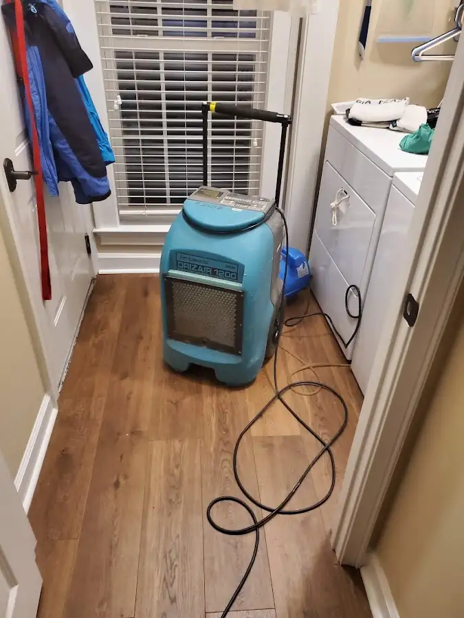 Commercial dehumidifier deployed for Flood Damage Cleanup in North Tustin