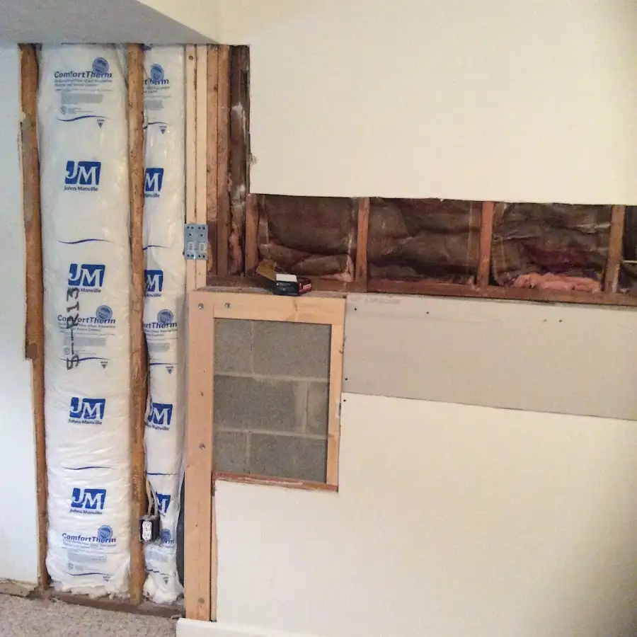 Wall insulation replacement during Contents Cleaning & Restoration in North Tustin